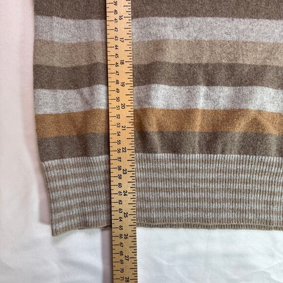MARKS & SPENCER Pure Cashmere Sweater Beige Camel Grey 100% Cashmere SZ UK 12 - Picture 7 of 14
